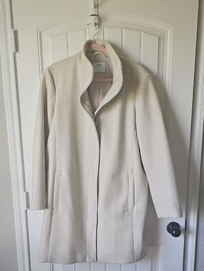 Old Navy Cream Stand-Collar Trench Coat